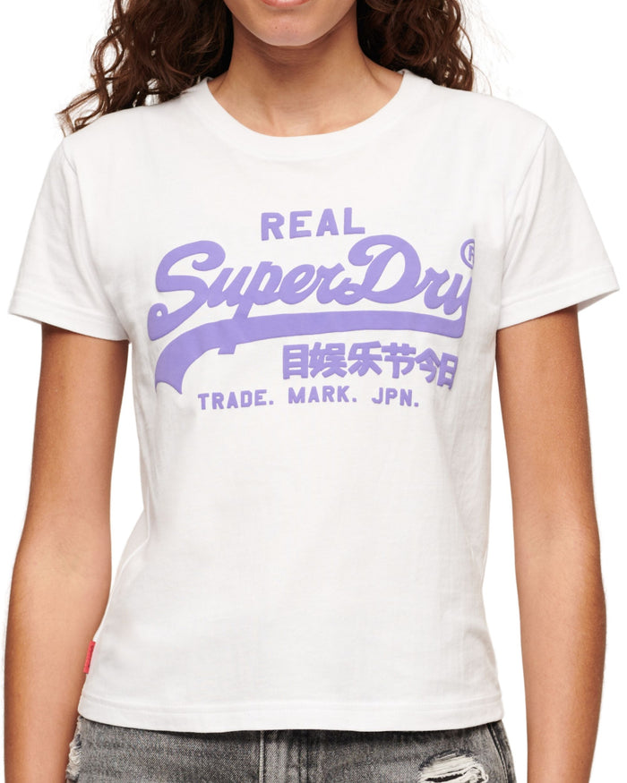 Superdry T-Shirt Neon VL Cotone Bianco 2