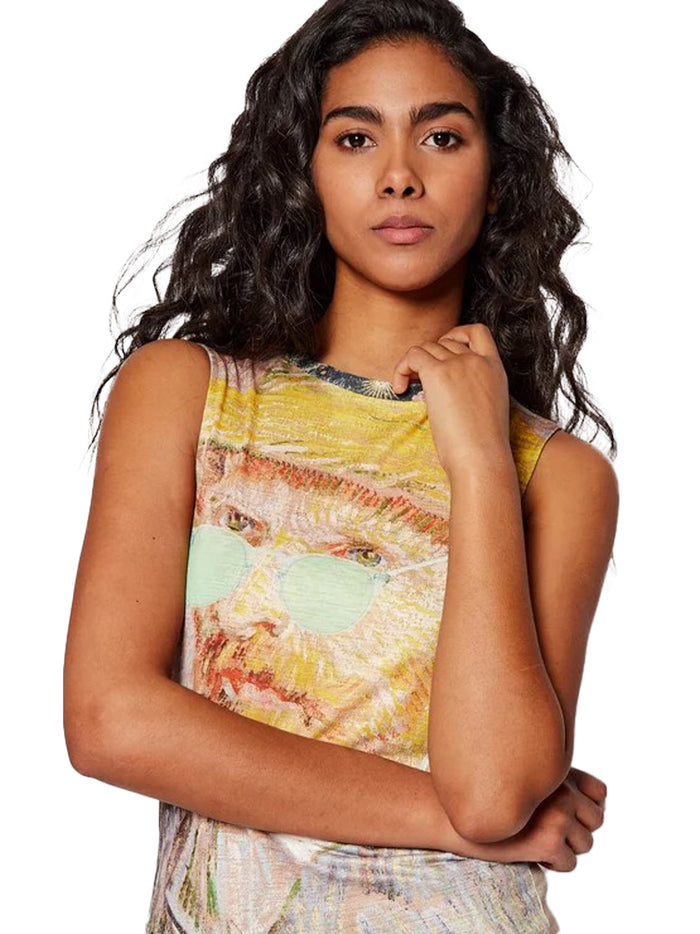 Desigual T-shirt Vincent Van Gogharte Multicolore Donna 5