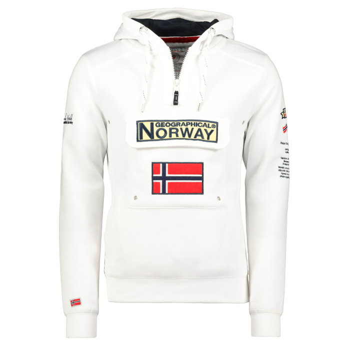 Geographical Norway Cappuccio Bianco Uomo 1