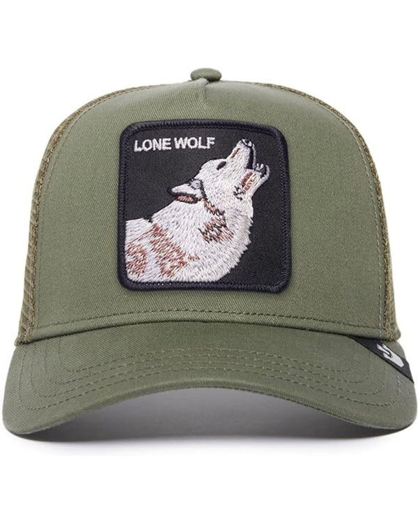 Goorin Bros. Trucker Cap Cappellino Animal Farm 'lone Wolf' Verde Unisex