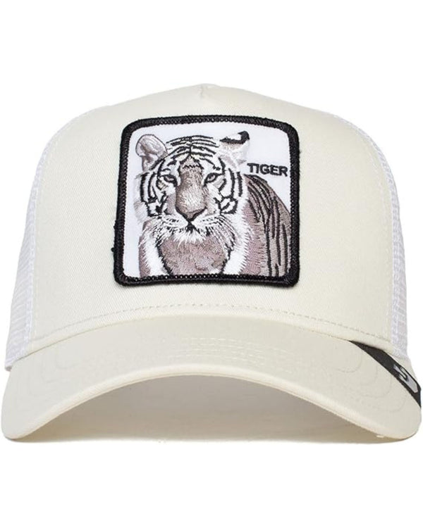 Goorin Bros. Trucker Cap Cappellino Animal Farm 'the White Tiger' Bianco Unisex