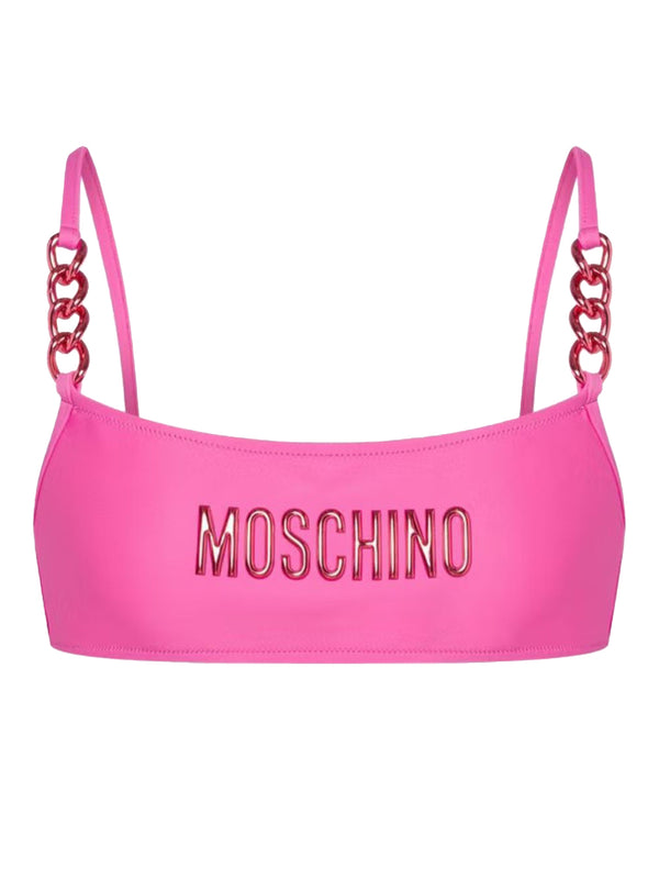 Moschino Swim Bikini Top Fascia Rosa