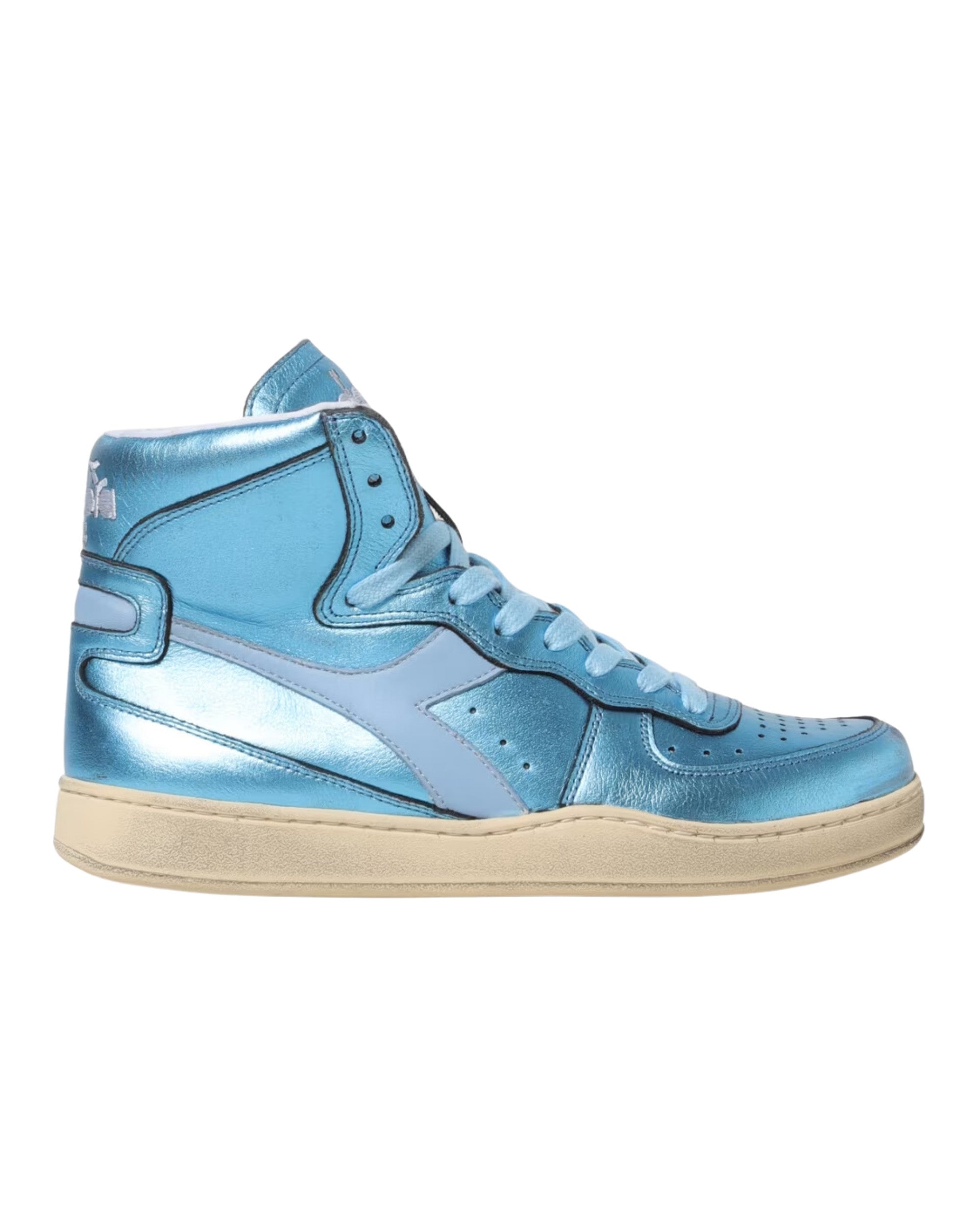 Diadora Heritage Sneaker Laminated Leather High Neck Light Blue