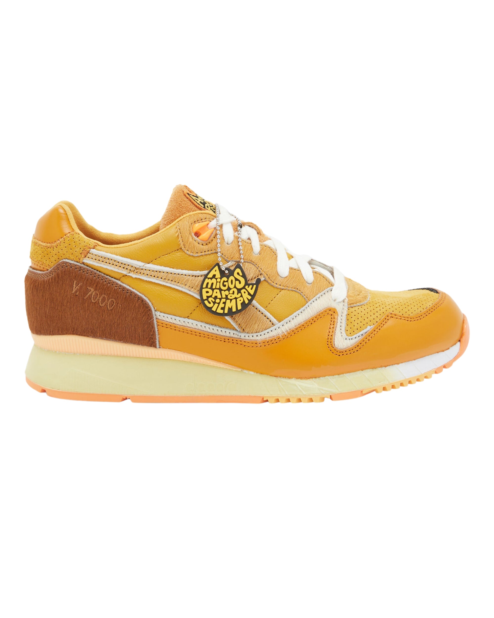 Diadora V7000 Amigos Para Siempre Yellow Leather Sneakers