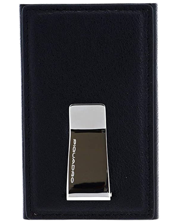 Piquadro Compact Wallet Per Carte Di Credito Con Sliding System Portafoglio Donna Unisex Nero Uomo-2
