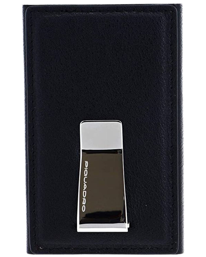 Piquadro Compact Wallet Per Carte Di Credito Con Sliding System Portafoglio Donna Unisex Nero Uomo 2
