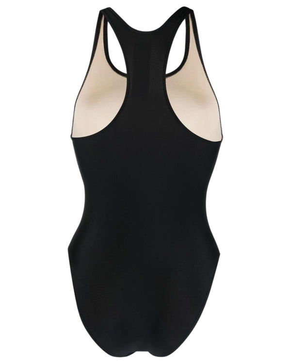 Moschino Swim Costume Intero Design Doppio Questionmark Nero-2
