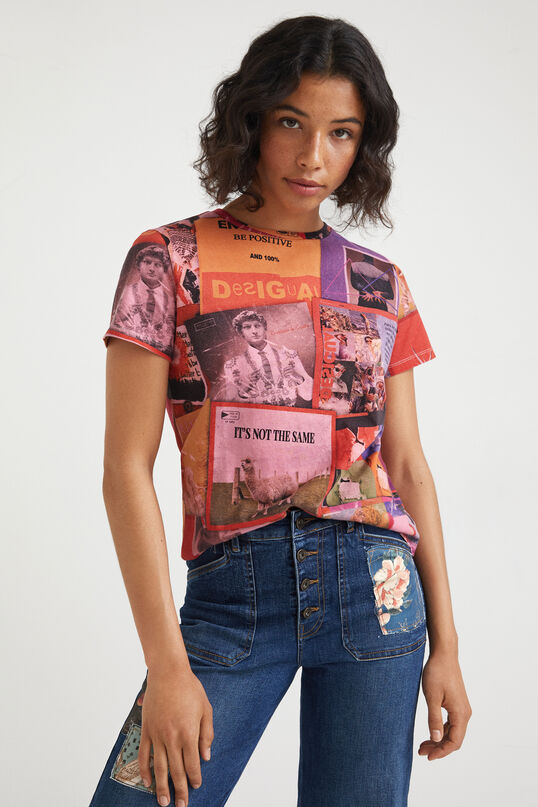 Desigual Digital Patch Maglietta Colorata Multicolore Donna 1