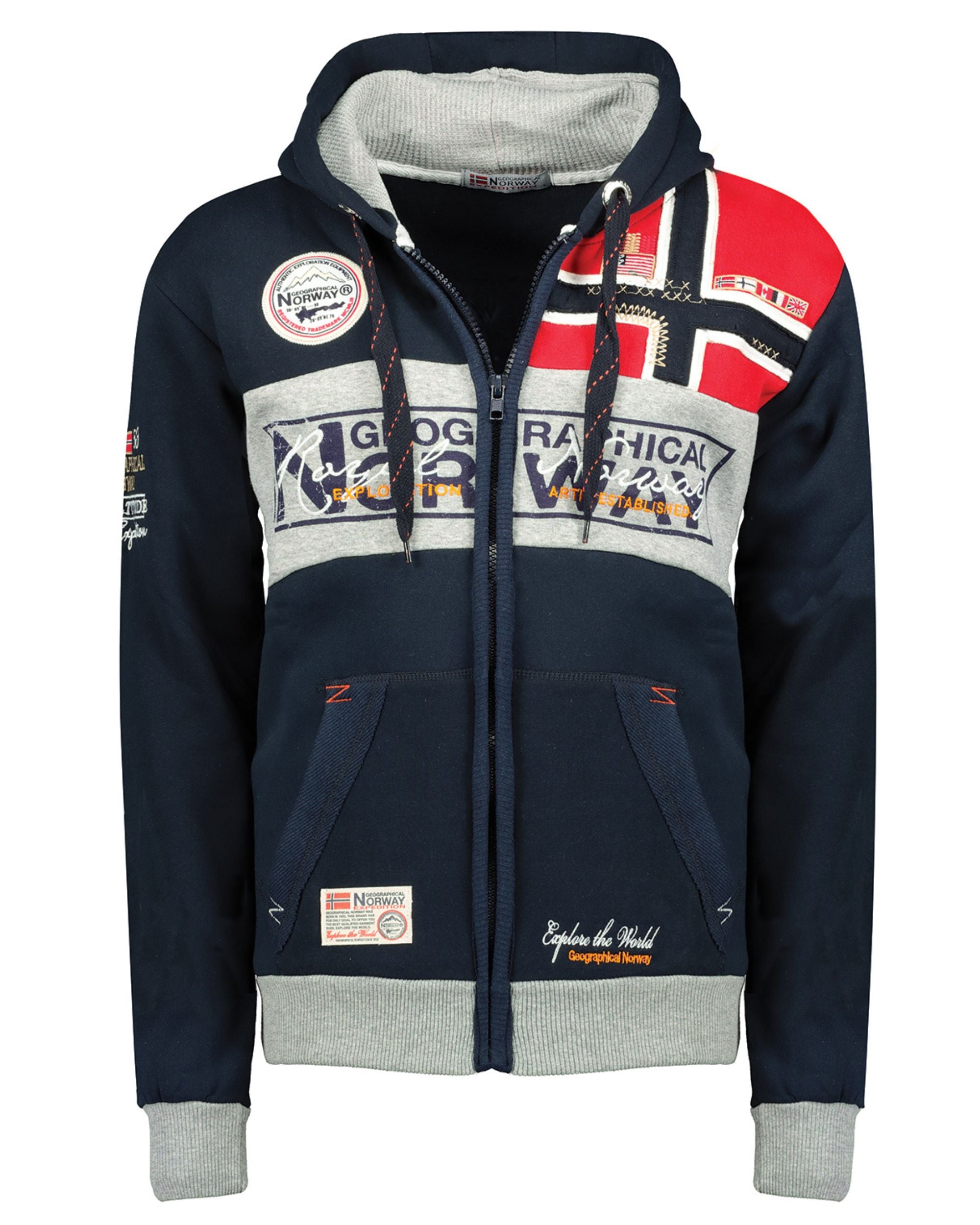 Fleece Jacket Felpa Uomo Geographical Norway Pile Uomo Felpa In