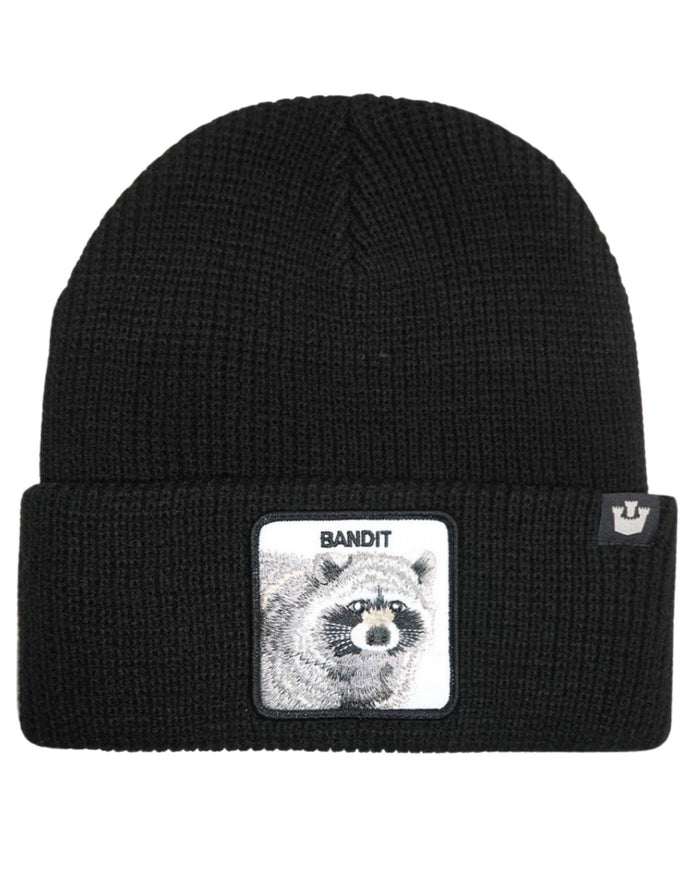 Goorin Bros. Cappello Beanie Hat Cuffia Con Patch Frontale E Logo Su Lato Nero Unisex 1