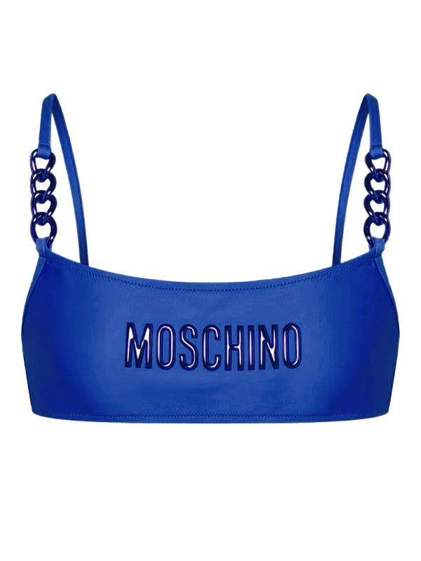 Moschino Swim Bikini Top Fascia Blu