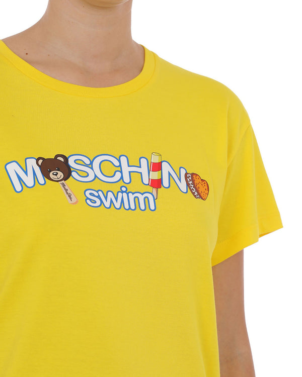 Moschino Swim Cotone Logo Gelato Giallo-2