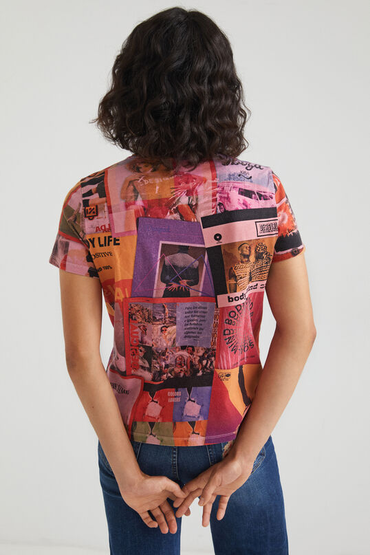 Desigual Digital Patch Maglietta Colorata Multicolore Donna 3