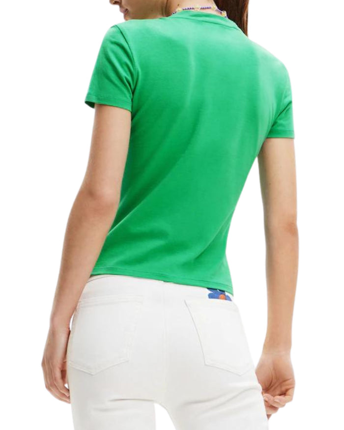 Desigual Woman T-shirt "barcelona" Verde Donna 3