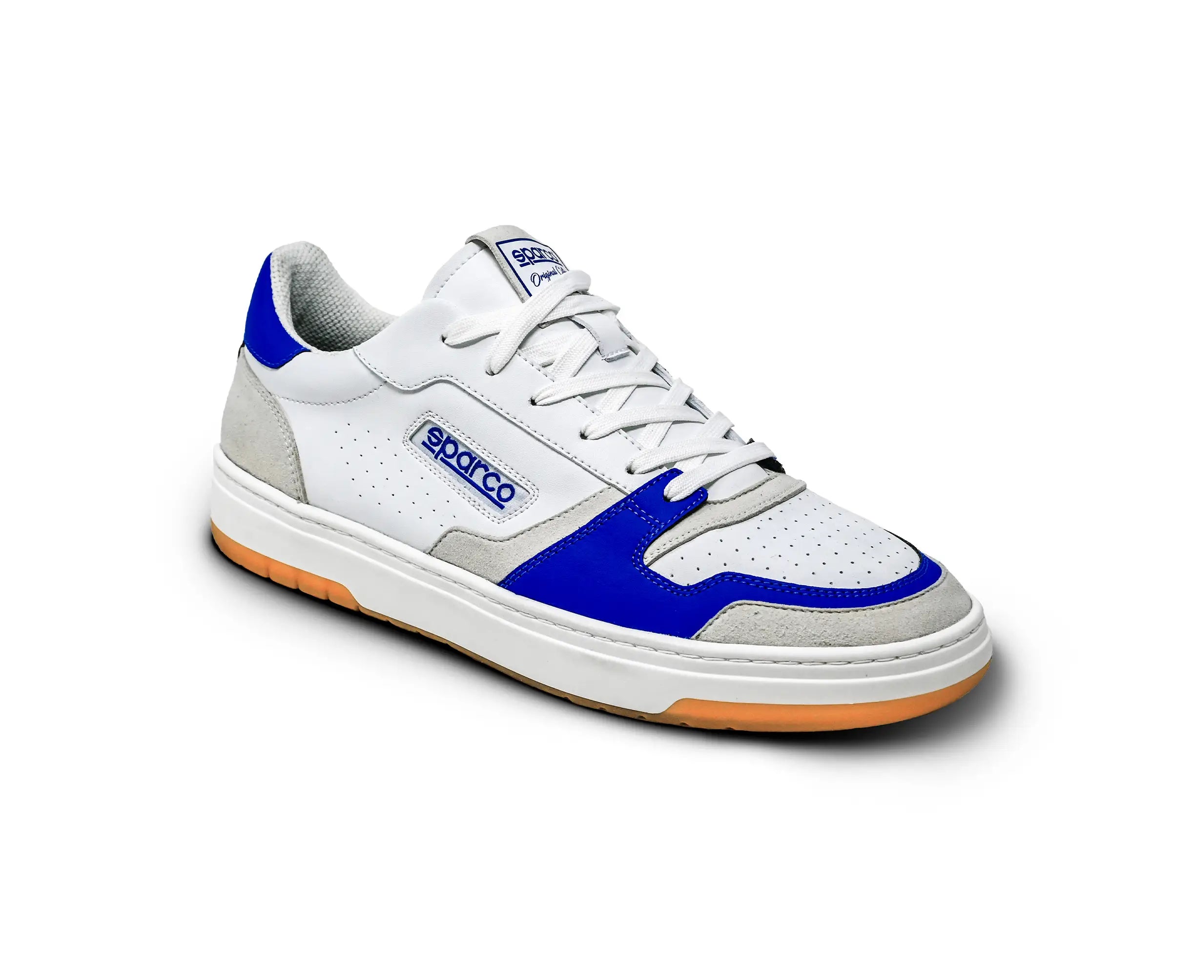 Sparco Scarpa S-Urban Sneaker Casual in Ecopelle Bianco Blu Uomo