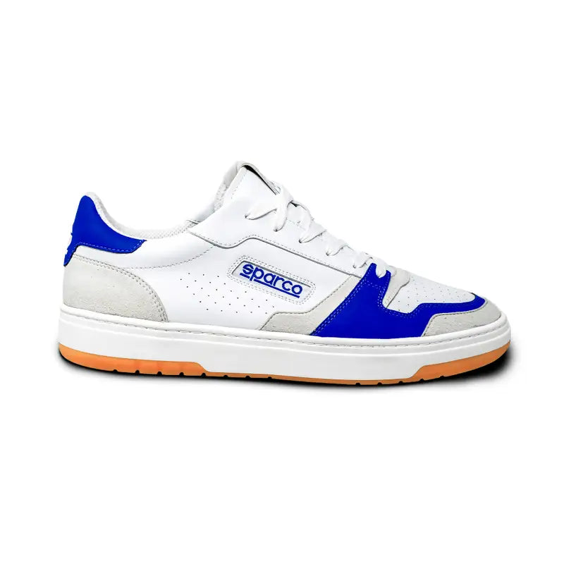 Sparco Scarpa S-Urban Sneaker Casual in Ecopelle Bianco Blu Uomo