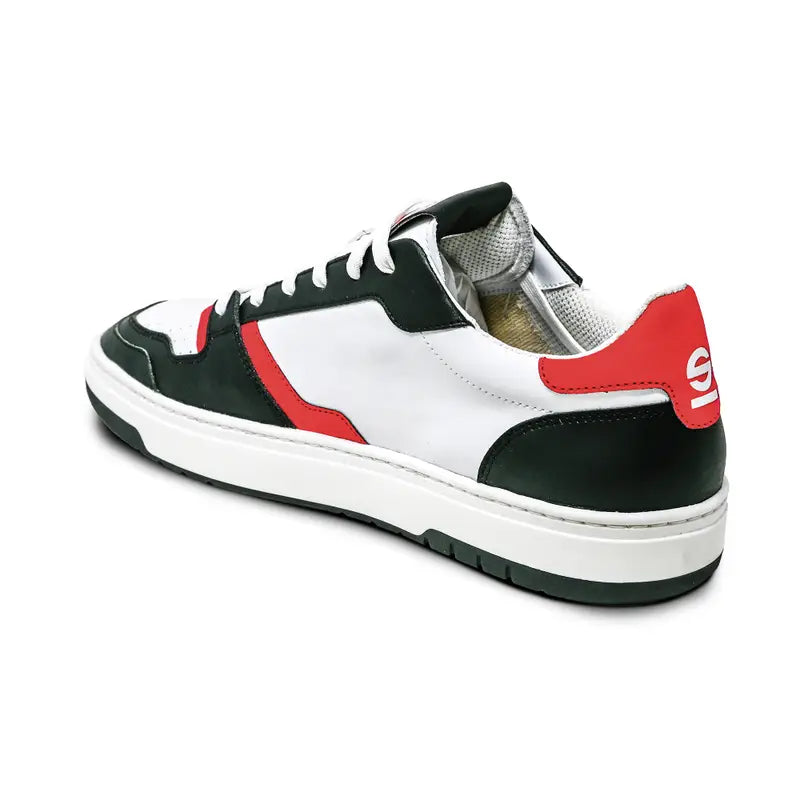Sparco Scarpa S-Urban Sneaker Casual in Ecopelle Bianco Nero Rosso Uomo