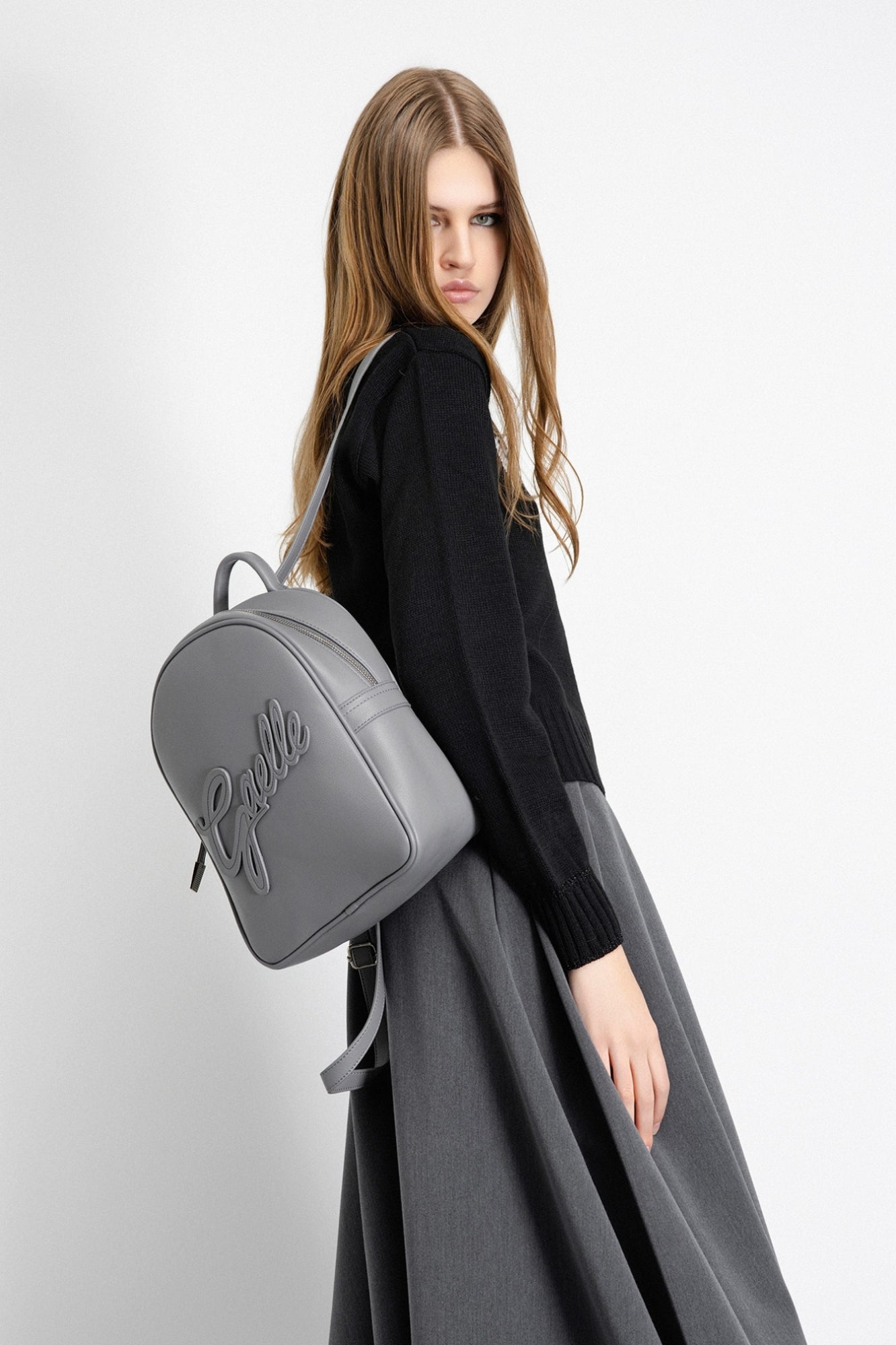 Gaelle Zaino Regular con Maxi Patch in Ecopelle Bottalato Nero Donna GAACW02350