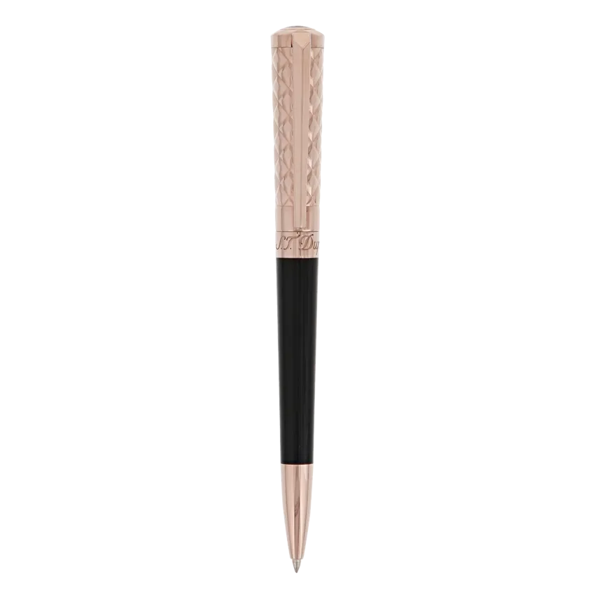 S.t.dupont biro penna sfera Liberté Laccata Rose Gold PVD nero - 465601