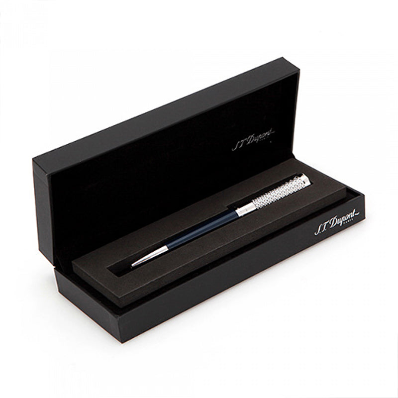 S.t.dupont biro penna sfera Diamond Head Liberte lacca blu e palladio 465017