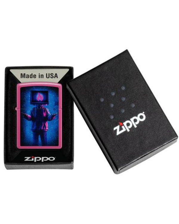 Zippo Windproof Refillable Made In Usa Pink Unisex-2