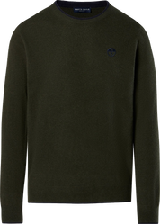 North Sails maglione misto cashmere GIROCOLLO LOGO ricamo finezza 12 699775 verde