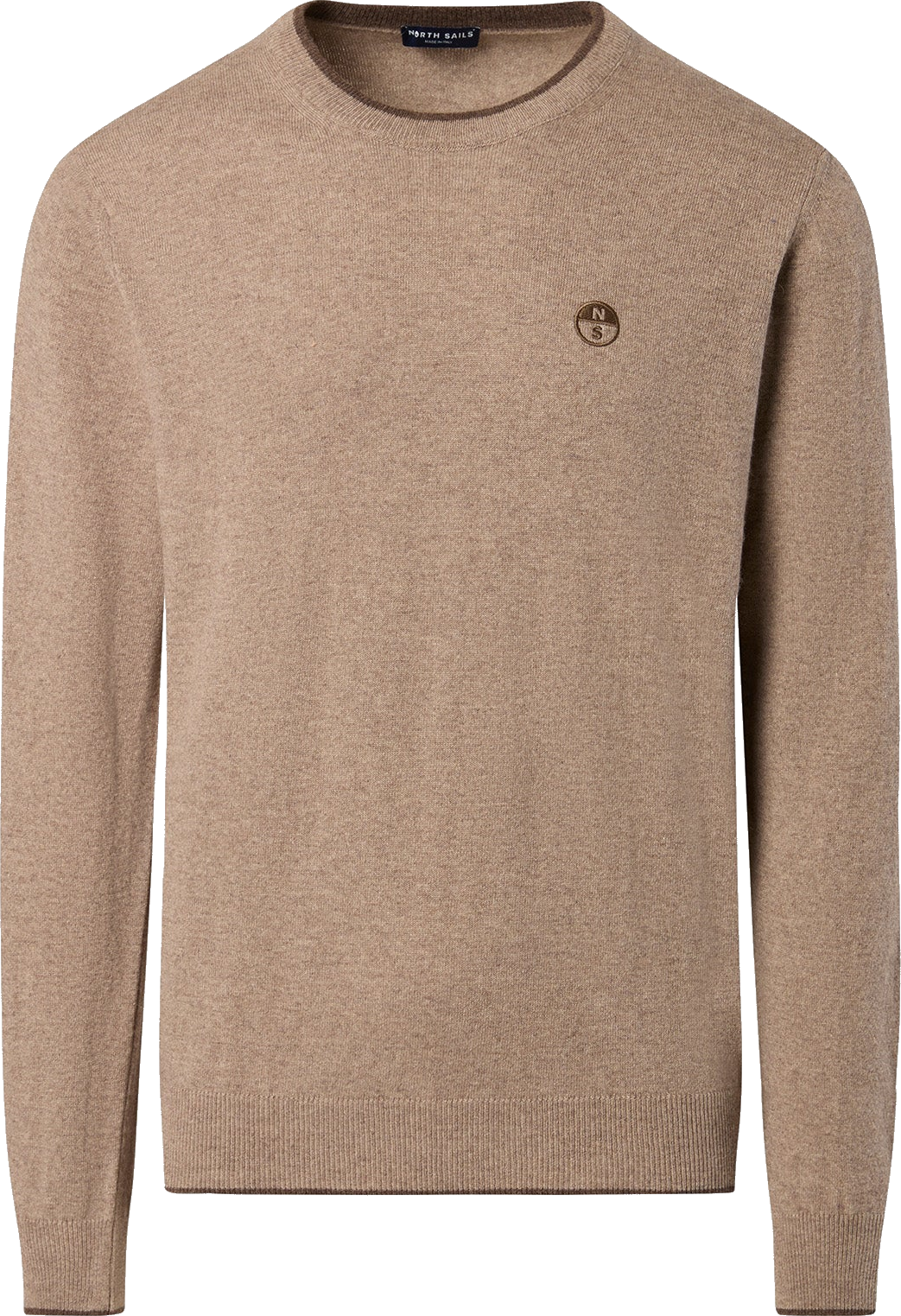 North Sails maglione misto cashmere GIROCOLLO LOGO ricamo finezza 12 699775 beige