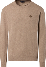 North Sails maglione misto cashmere GIROCOLLO LOGO ricamo finezza 12 699775 beige