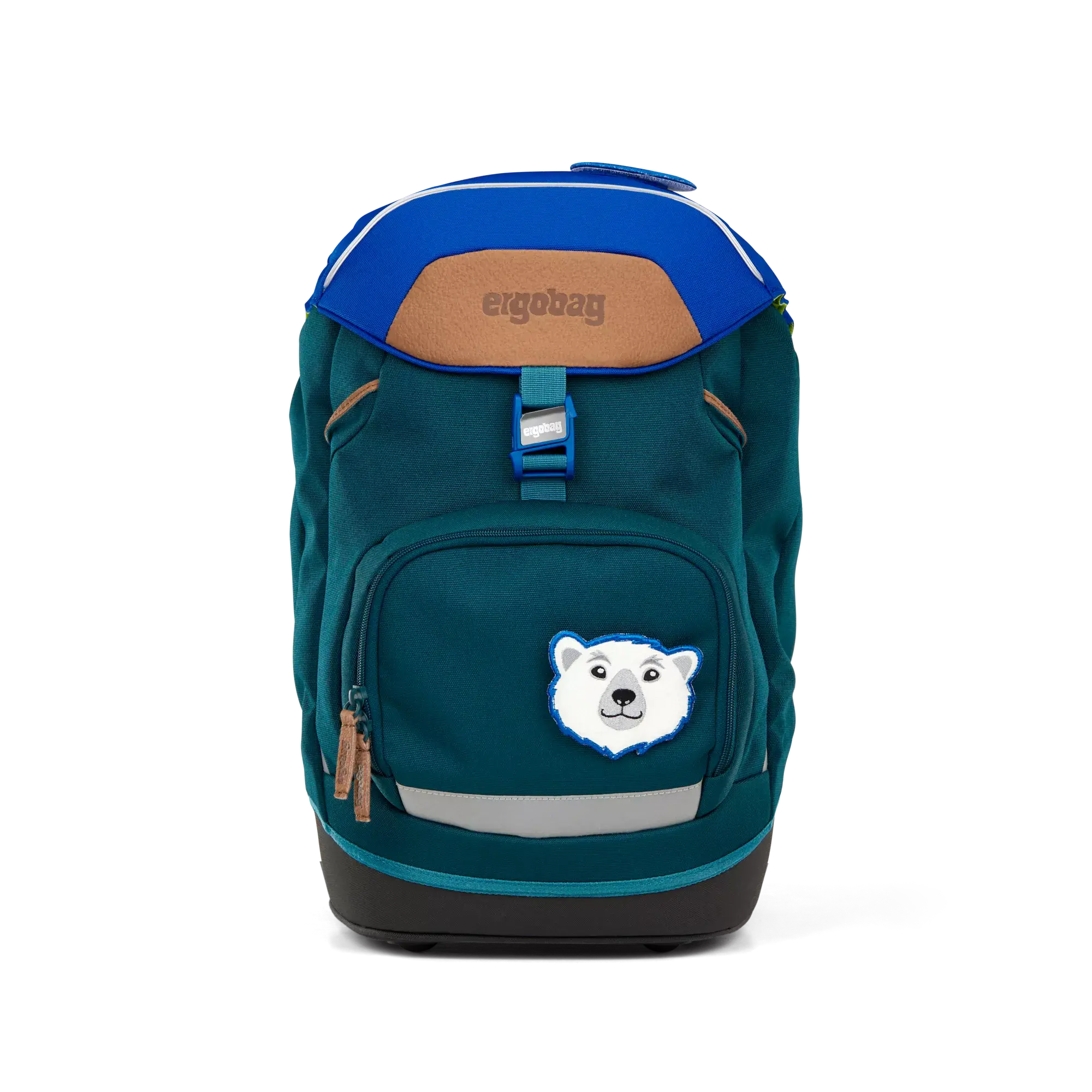 Ergobag Ergonomico Personalizzabile Eco Resistente ad Acqua e Sporco Blu Orso esploratore artico