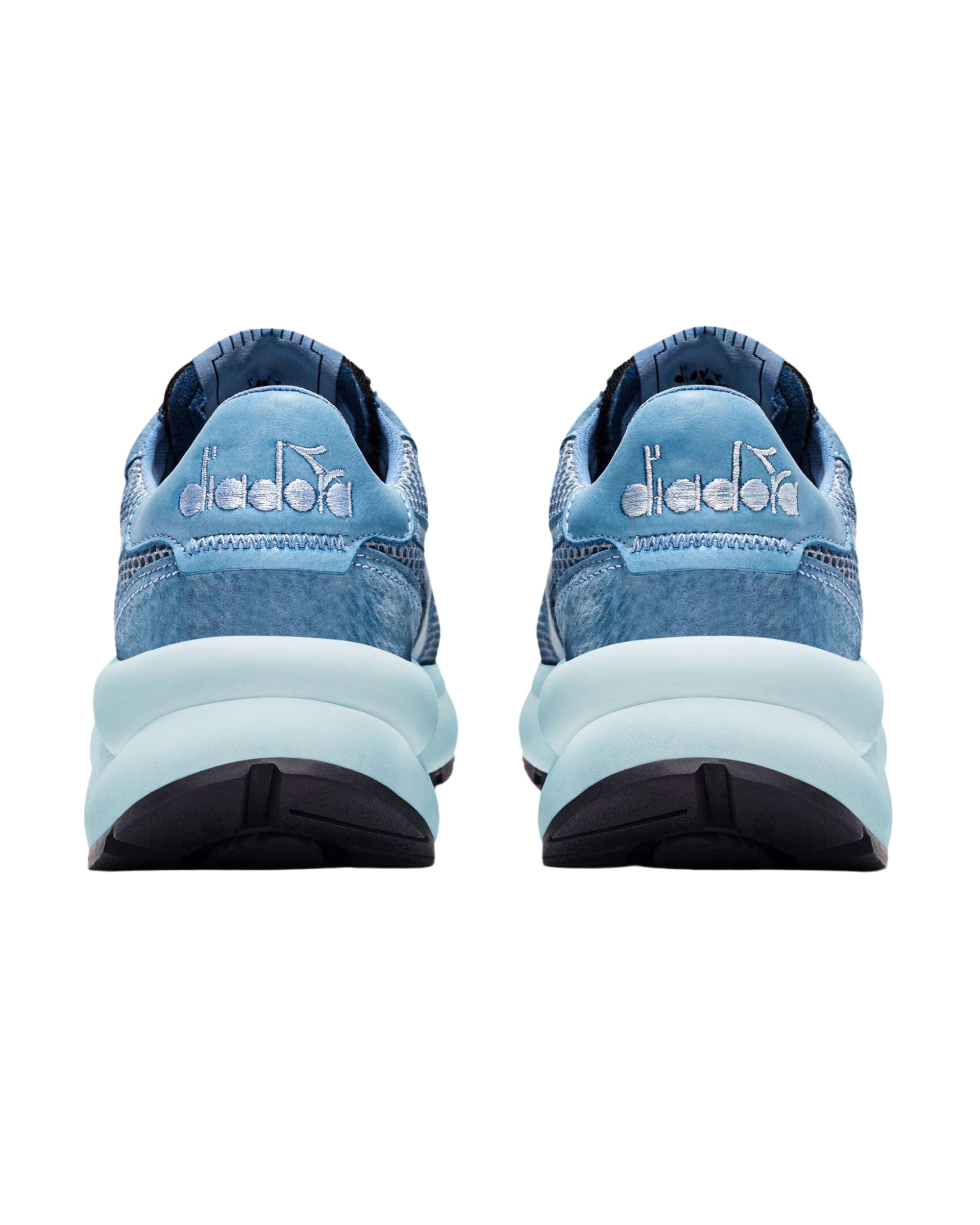 Diadora Heritage Low Mercury Elite Dip-Dye Sneaker in Tie-Dye Light Blue Leather