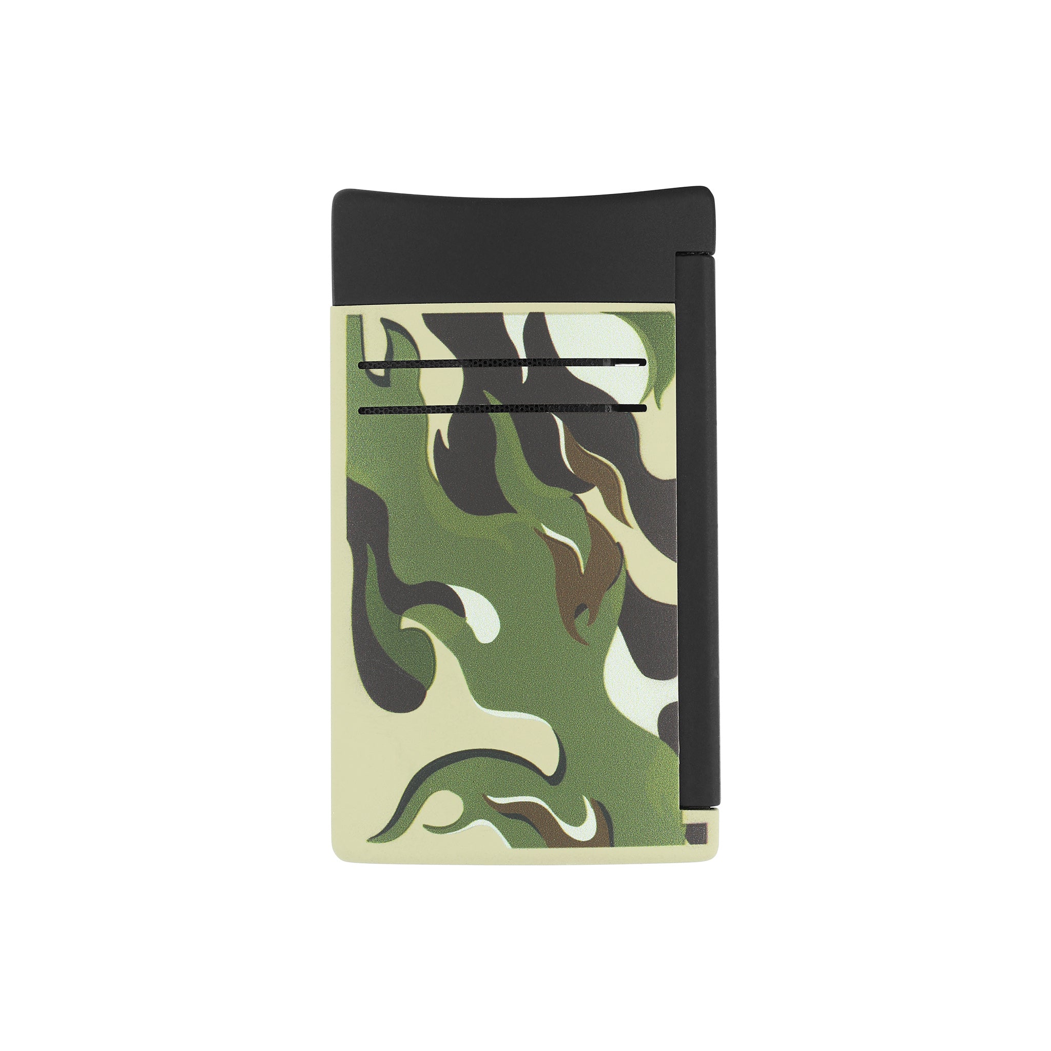 S.t.dupont Accendino Maxijet Fiamma Potente Antivento Ricaricabile Camo verde 020150
