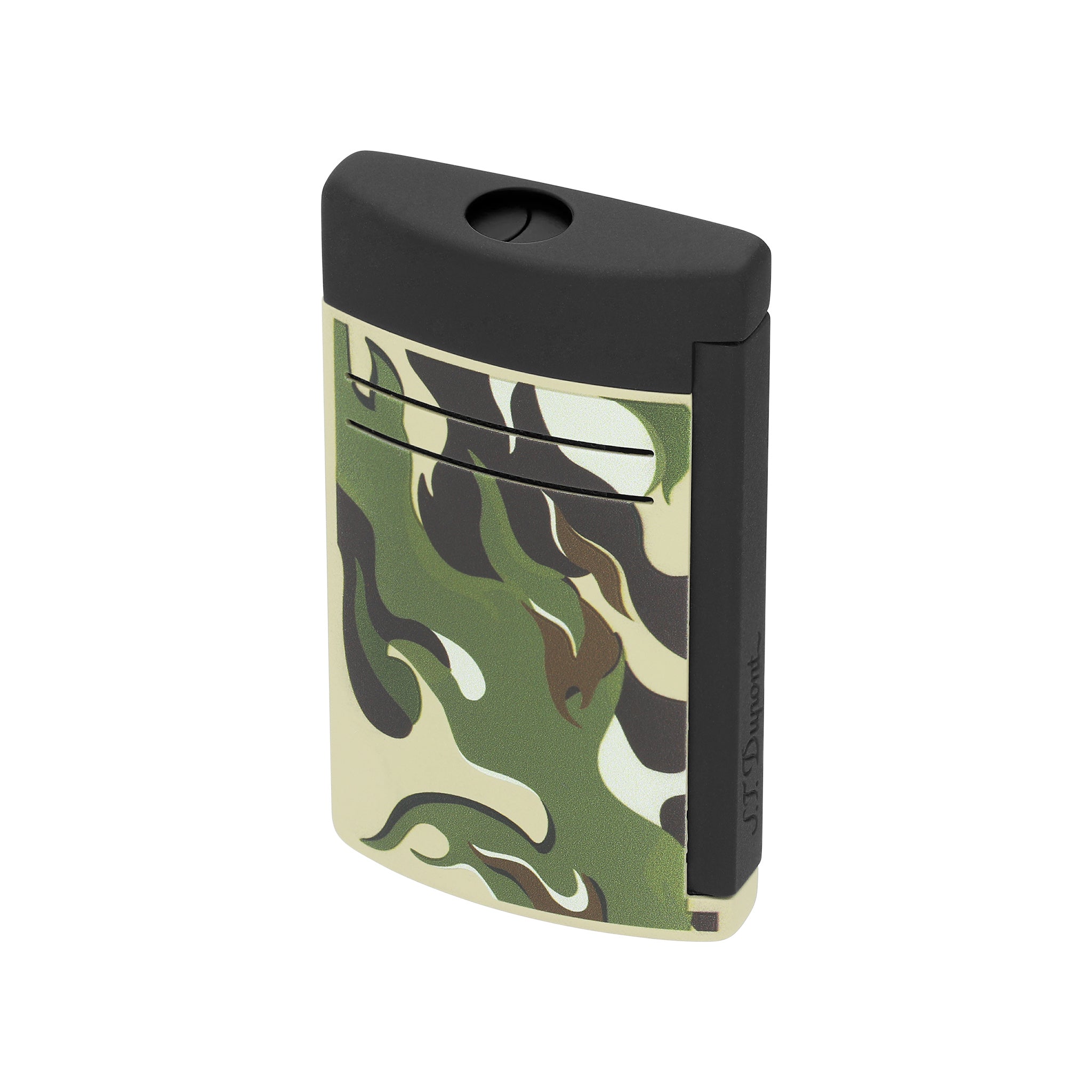 S.t.dupont Accendino Maxijet Fiamma Potente Antivento Ricaricabile Camo verde 020150