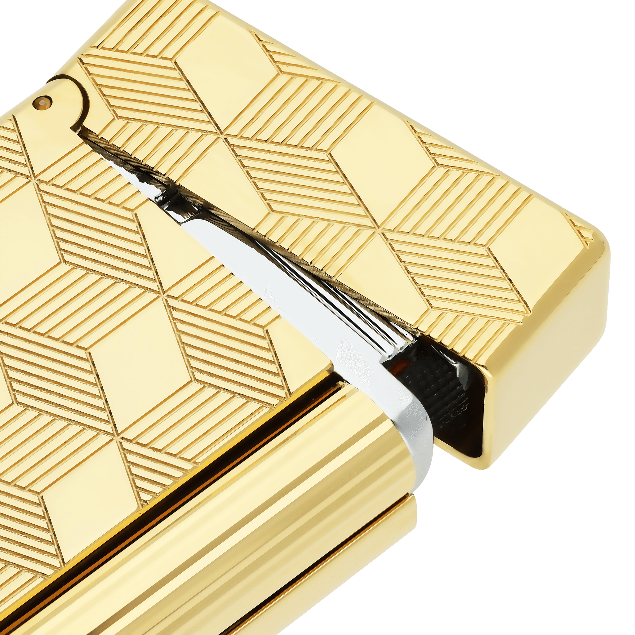 S.t.dupont Le Grand Linea 2 Cube Oro Gold guilloché Made in France