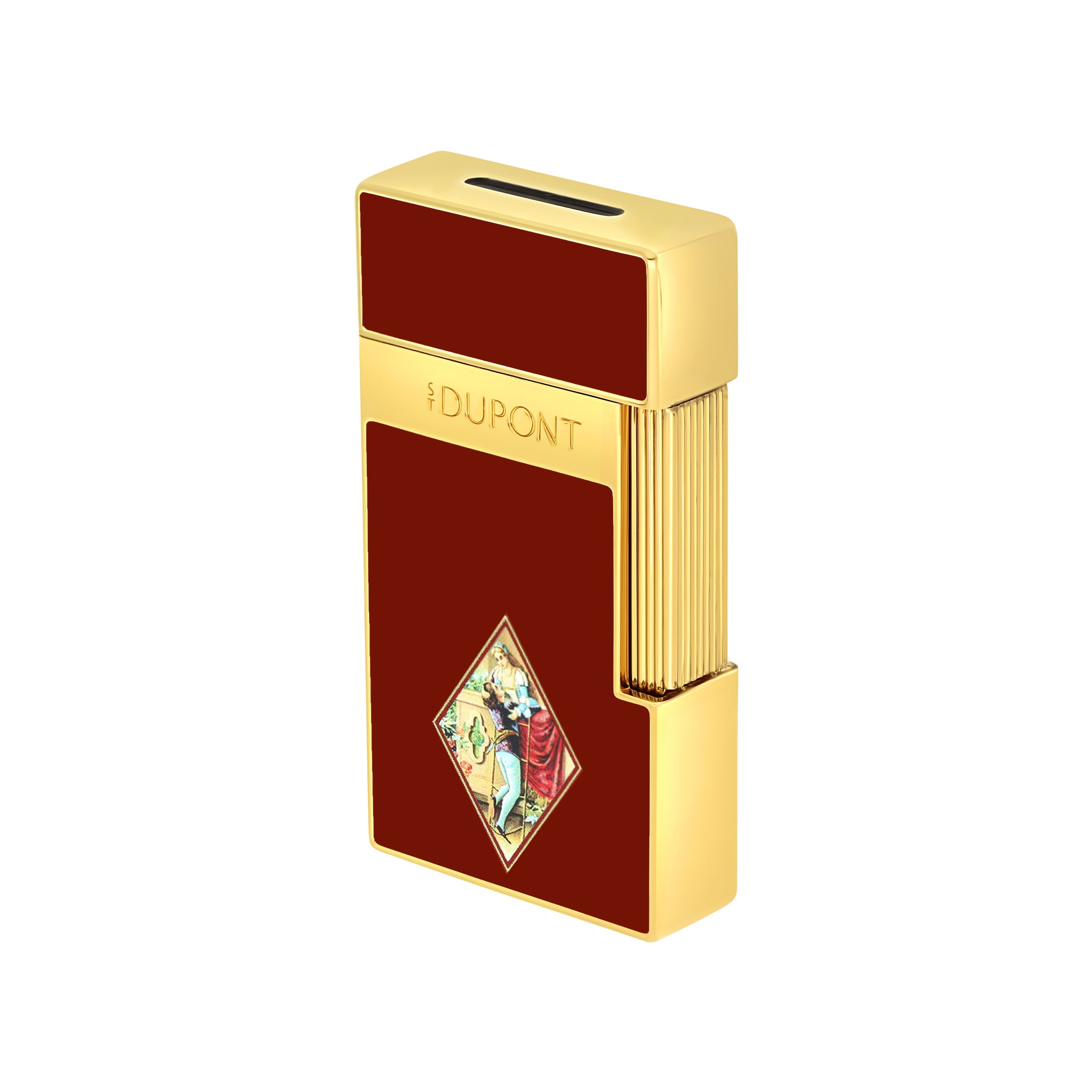 S.t.dupont accendino SPECIAL EDITION LIMITED COLLECTOR'S ROMEO Y JULIETA BIGGY laccato blu oro e rosso lucido 025050