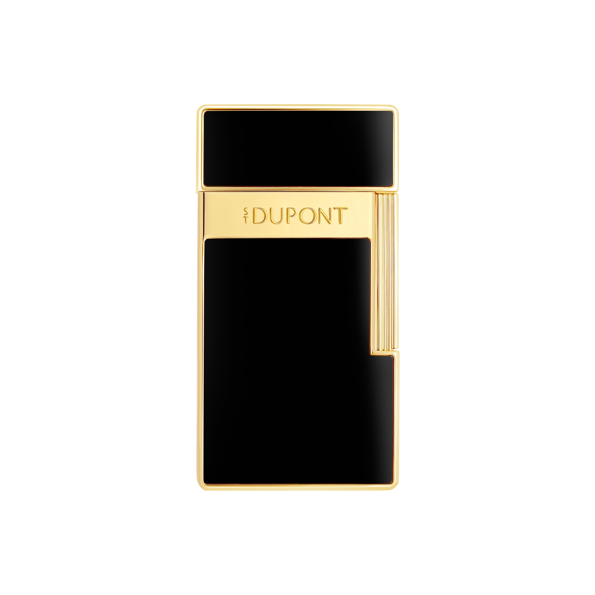 S.t.dupont accendino uomo donna LI BIGGY laccato nero oro finitura lucida 025222