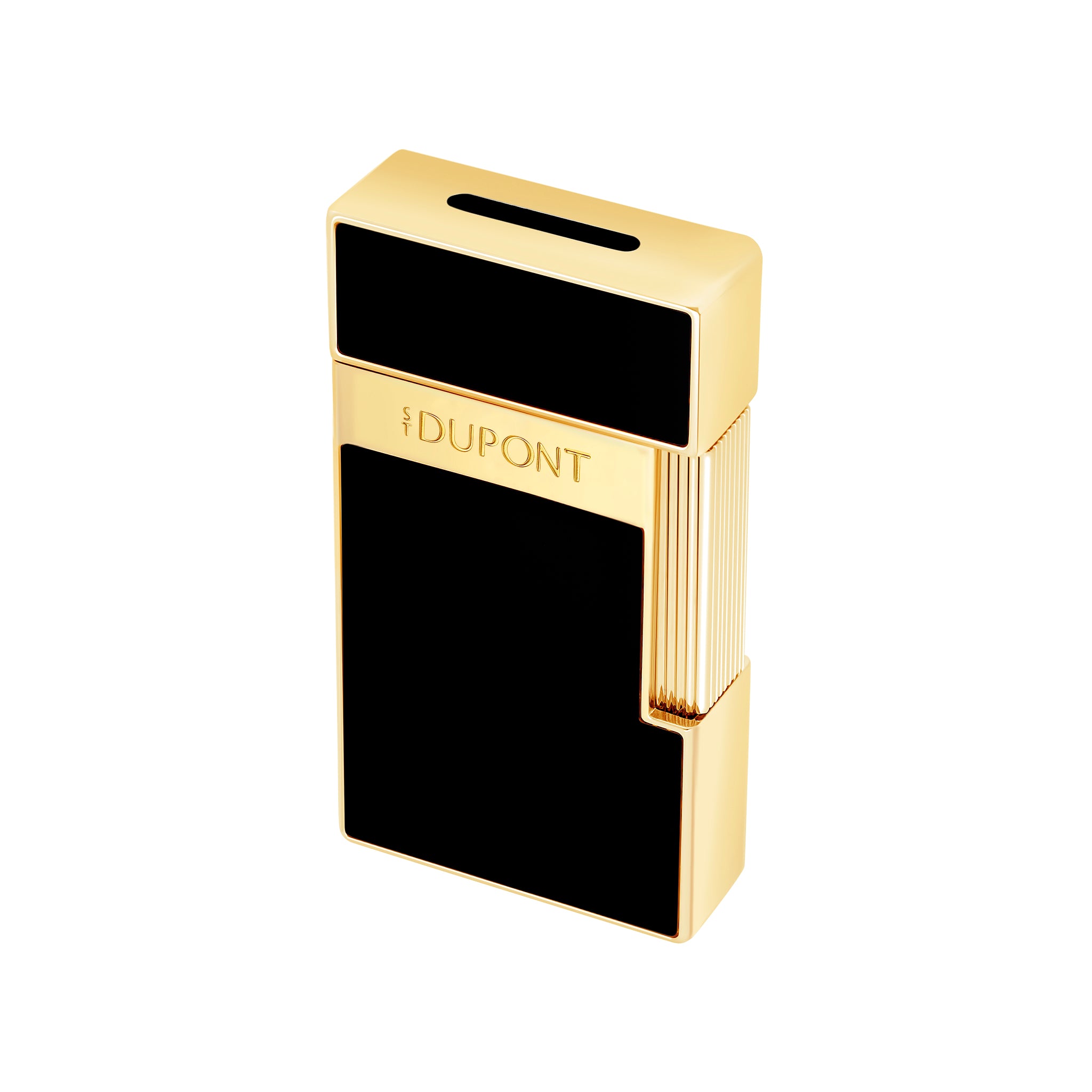S.t.dupont accendino uomo donna LI BIGGY laccato nero oro finitura lucida 025222