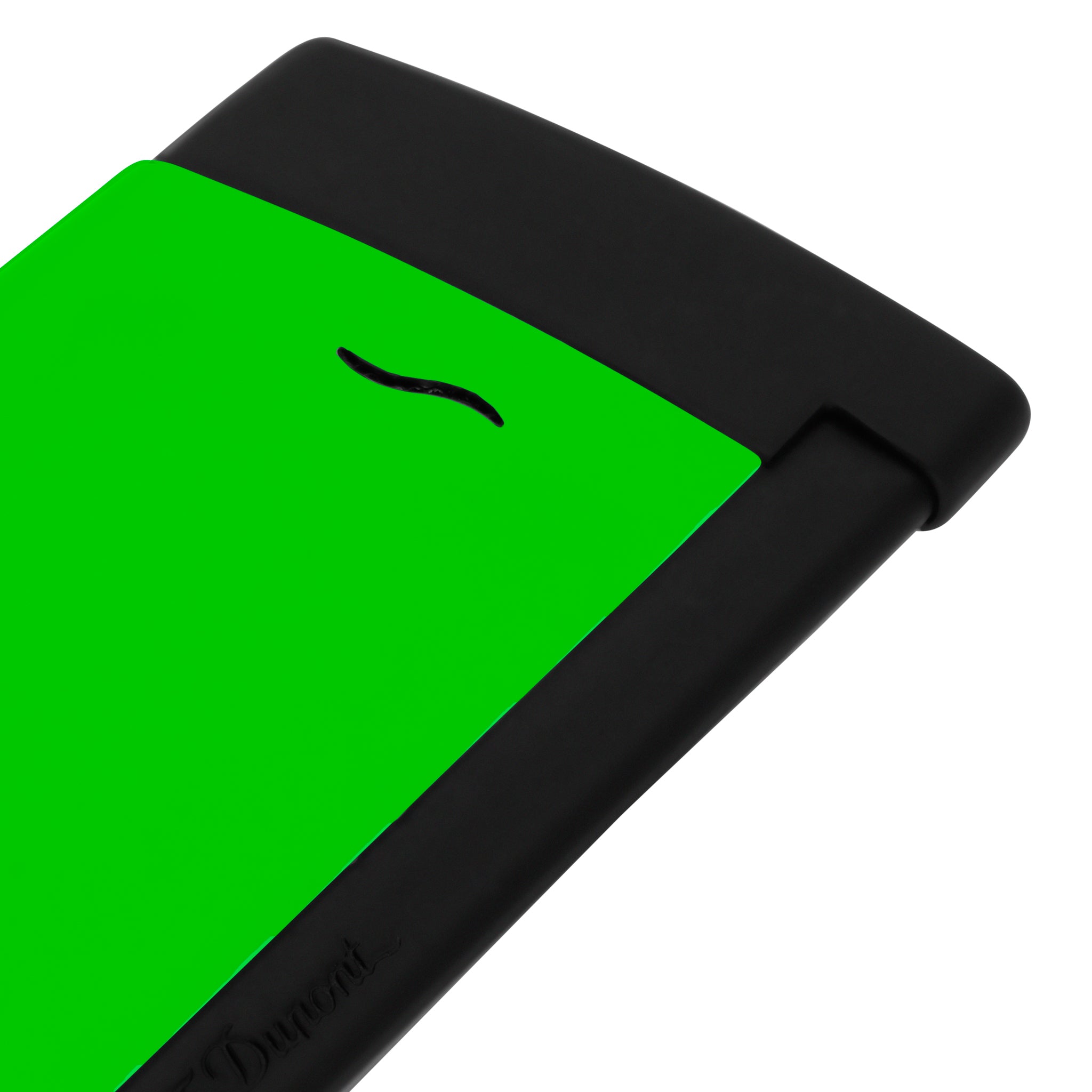 S.t.dupont accendino gas uomo donna Slim 7 Fluo blu verde 027772