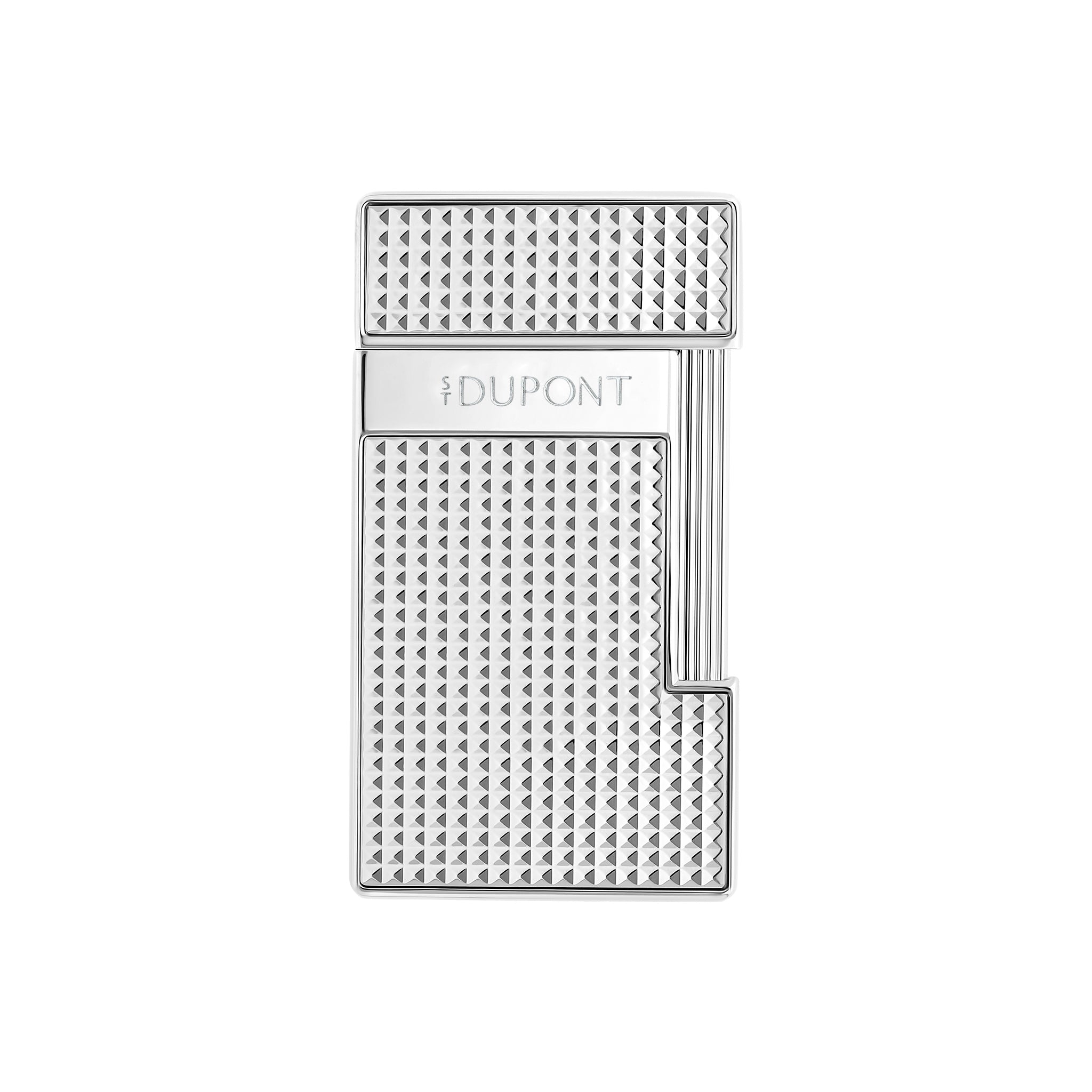 S.t.dupont accendino a gas Slim Sottile E Leggero Slimmy silver testa diamante 028120