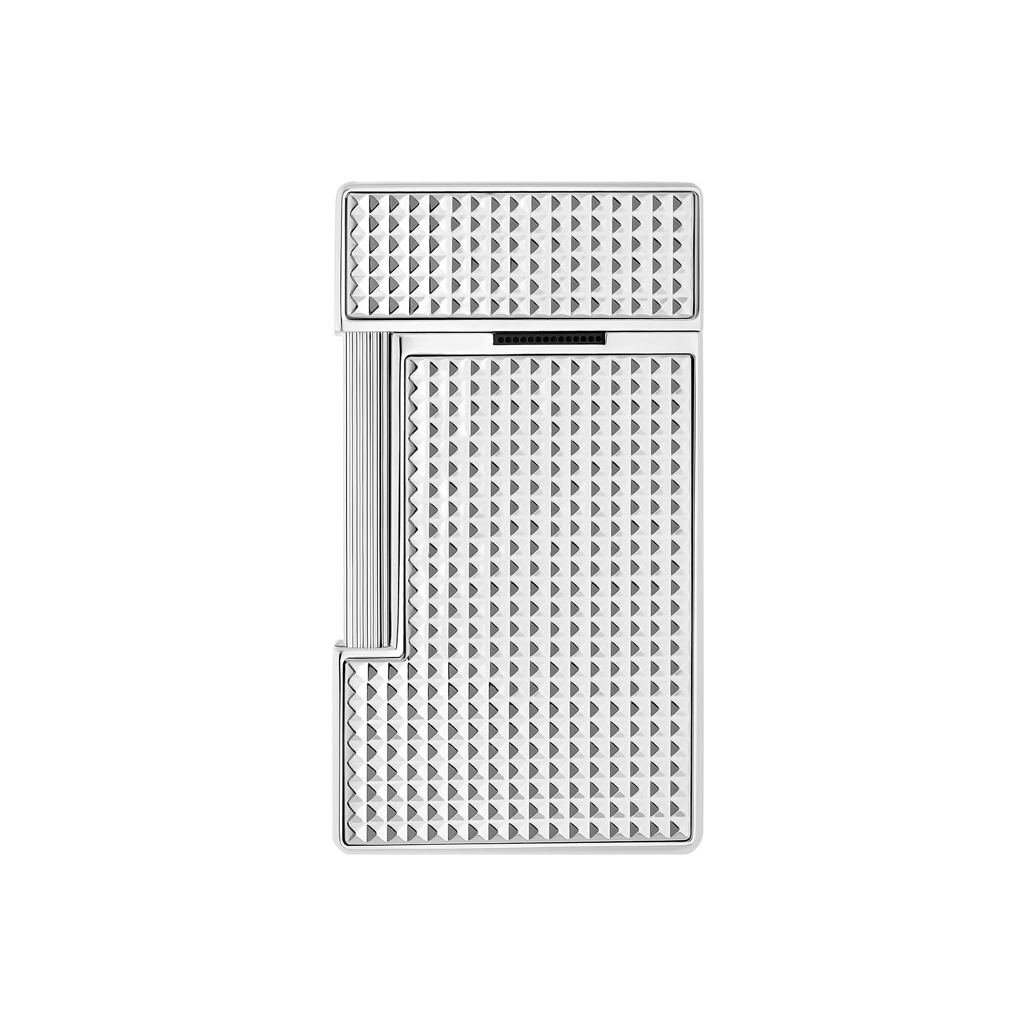 S.t.dupont accendino a gas Slim Sottile E Leggero Slimmy silver testa diamante 028120