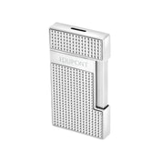 S.t.dupont accendino a gas Slim Sottile E Leggero Slimmy silver testa diamante 028120