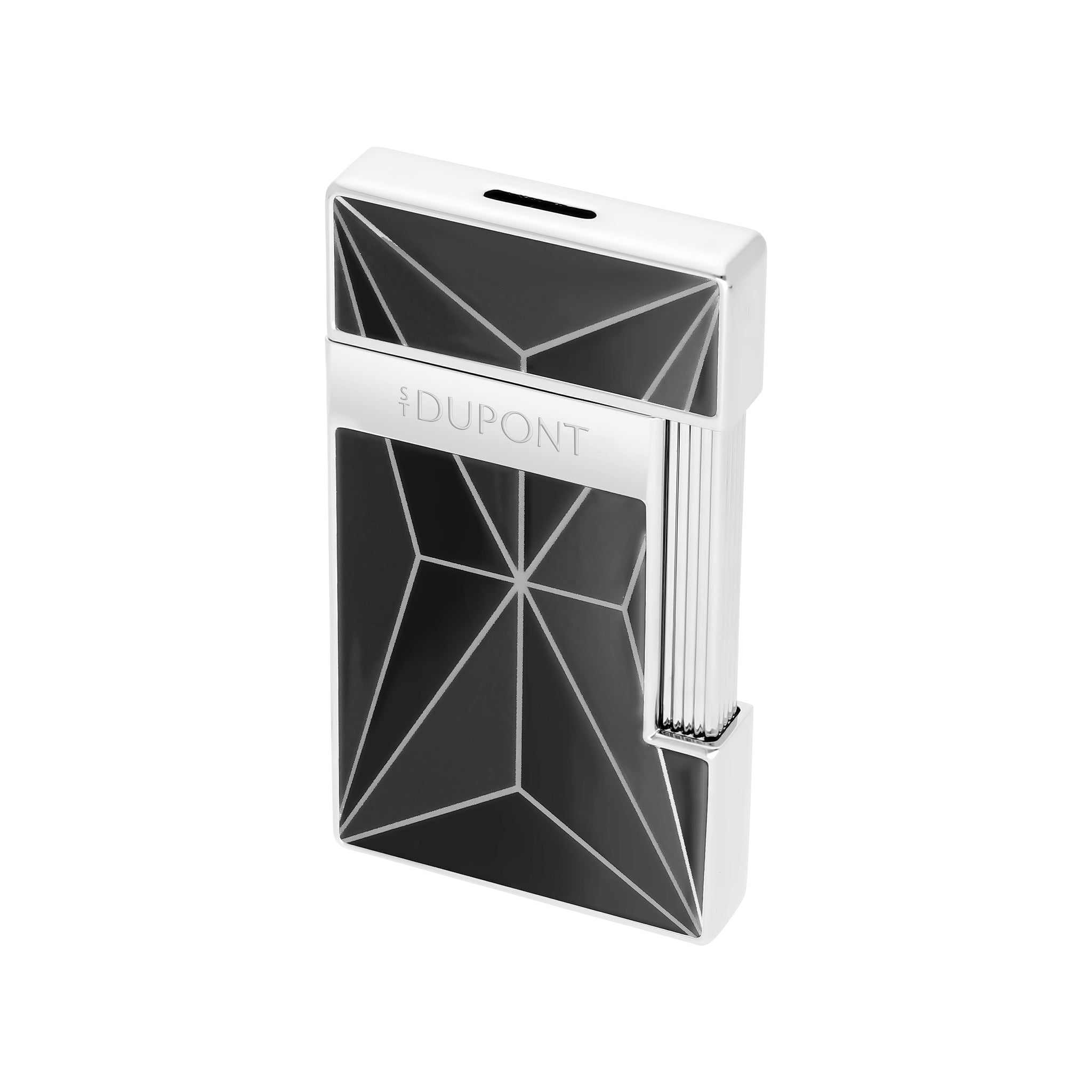 S.t.dupont accendino a gas Slim Sottile E Leggero Slimmy laccato fire x nero 028277