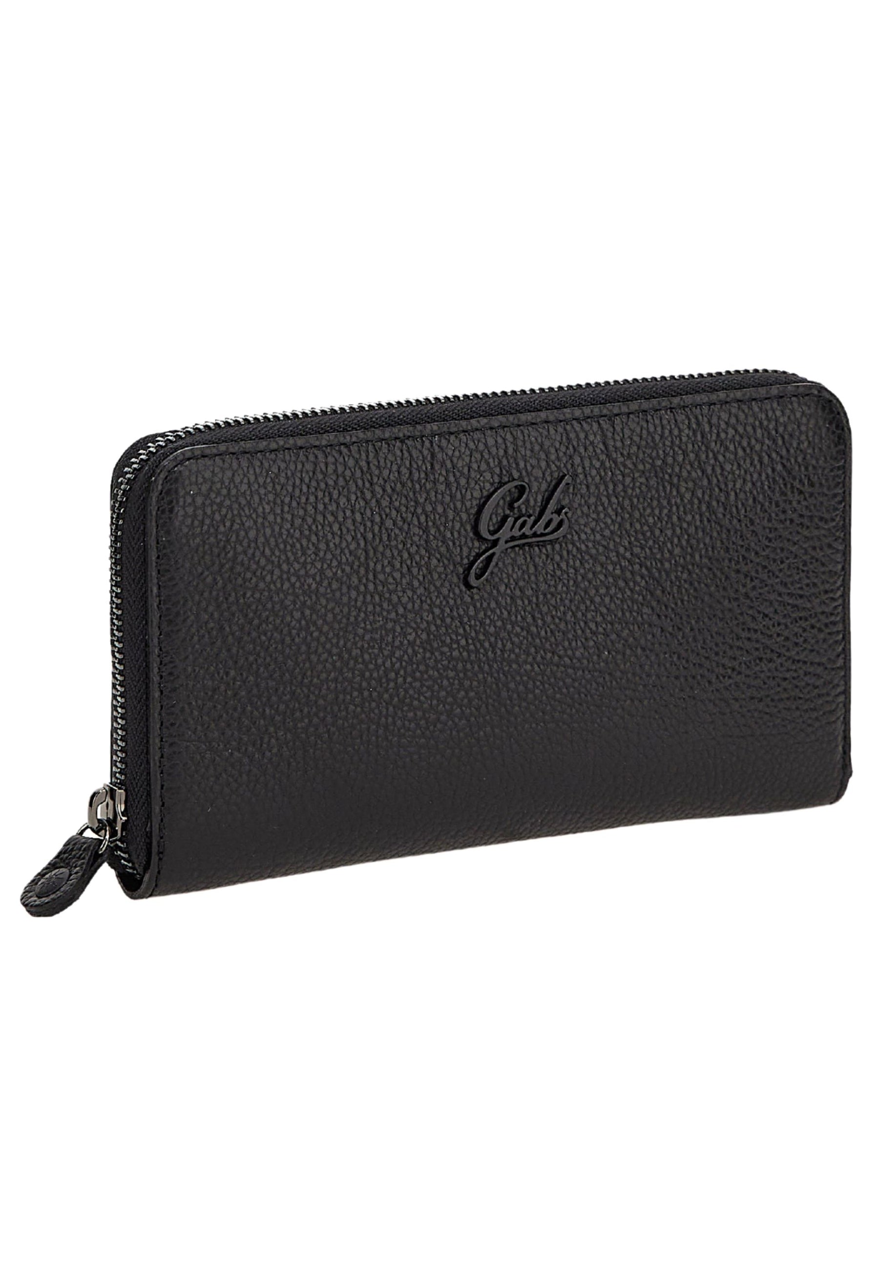 Gabs Black Leather Zip Wallet