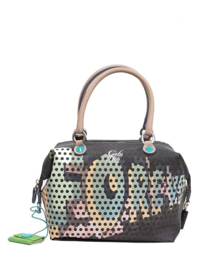 Gabs Handbag With Colorful Print Grey Woman 3