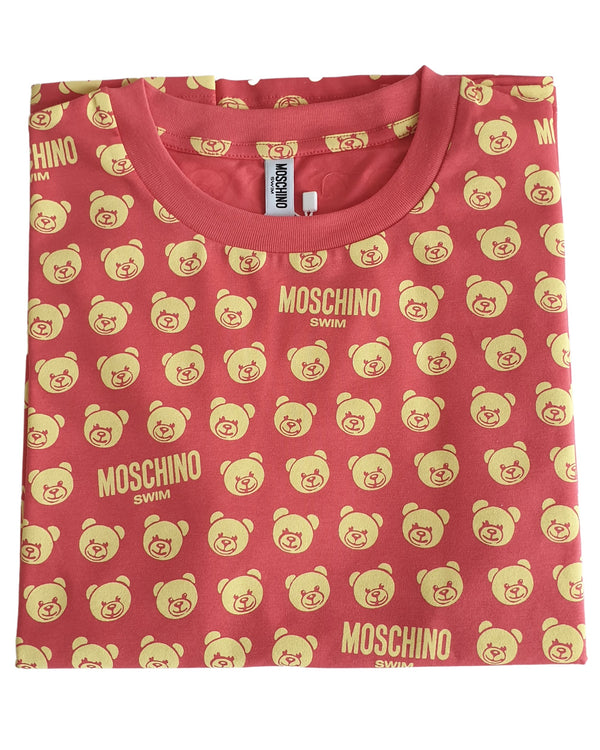 Moschino Underbear T-shirt Stampa Teddybear Cotone Fucsia-2