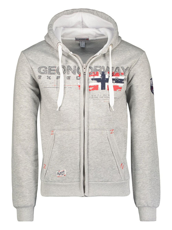 Geographical Norway Full Zip Hood Grey Men