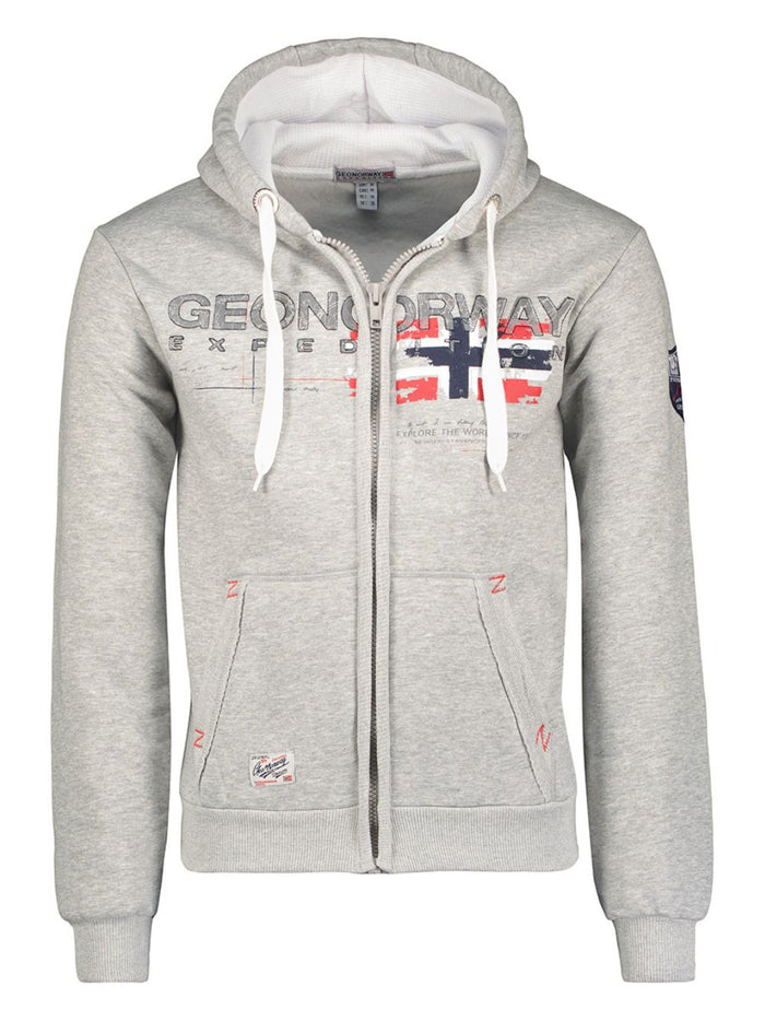 Geographical Norway Full Zip Hood Grey Men 1