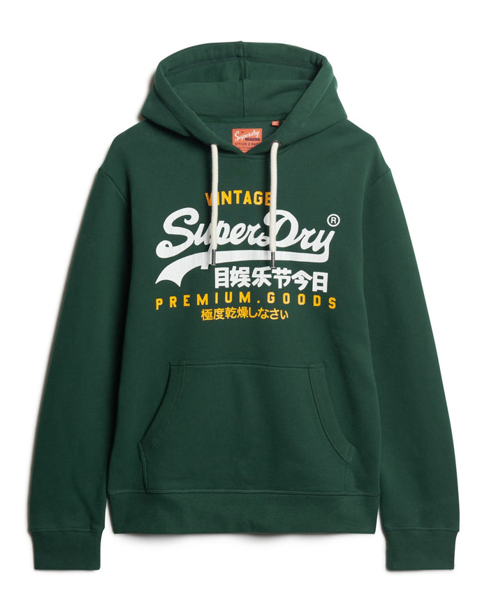 Superdry Hoodie VL Duo Cotone Verde 1