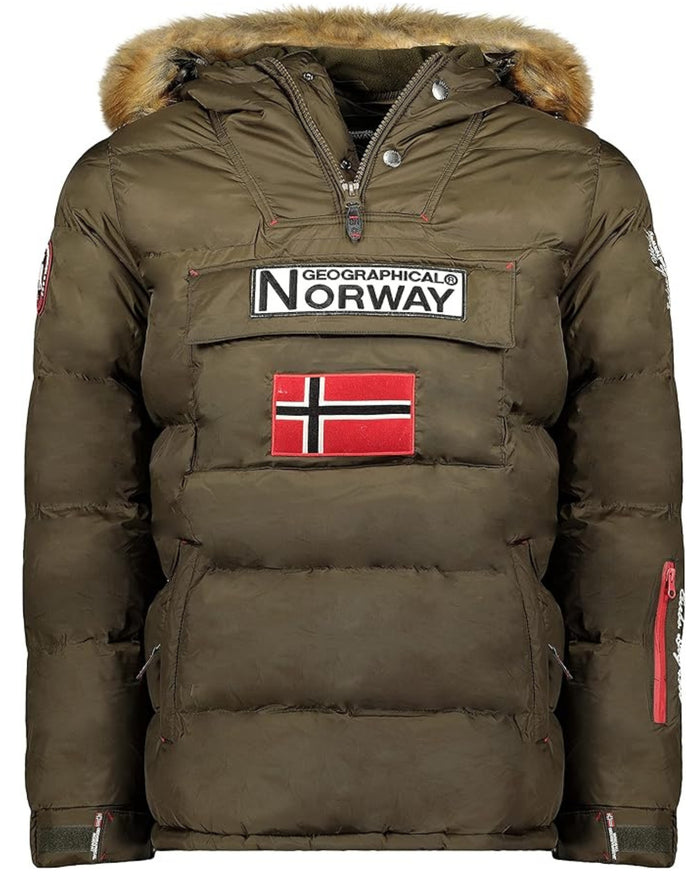 Geographical Norway Giubbotto Imbottito Parka Verde piumino Brice Uomo 1