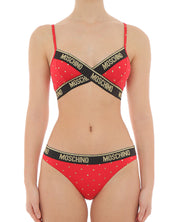 Moschino Underbear Set Intimo Cotone Rosso