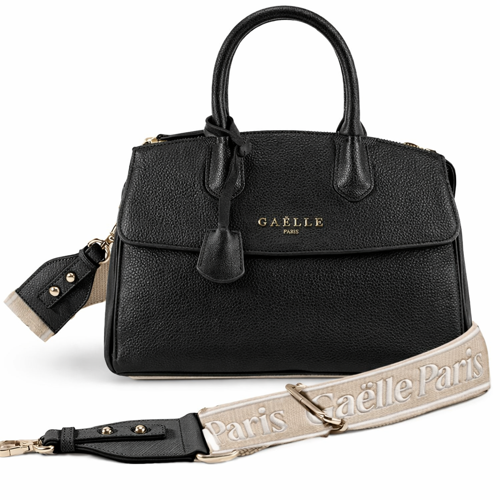 Gaelle Borsa borsetta REGULAR HAND BAG CON TRACOLLA JACQUARD nero